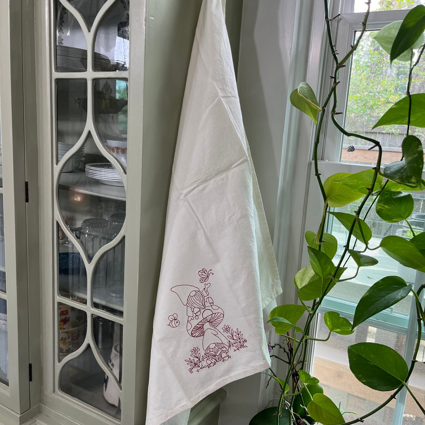 Kitchen Towel - Gnomes and Mushroom
