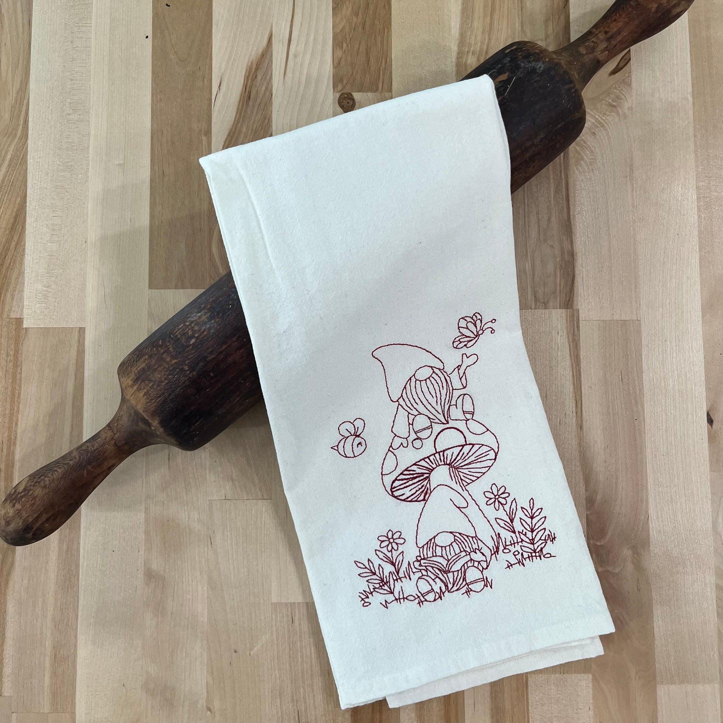 Kitchen Towel - Gnomes and Mushroom