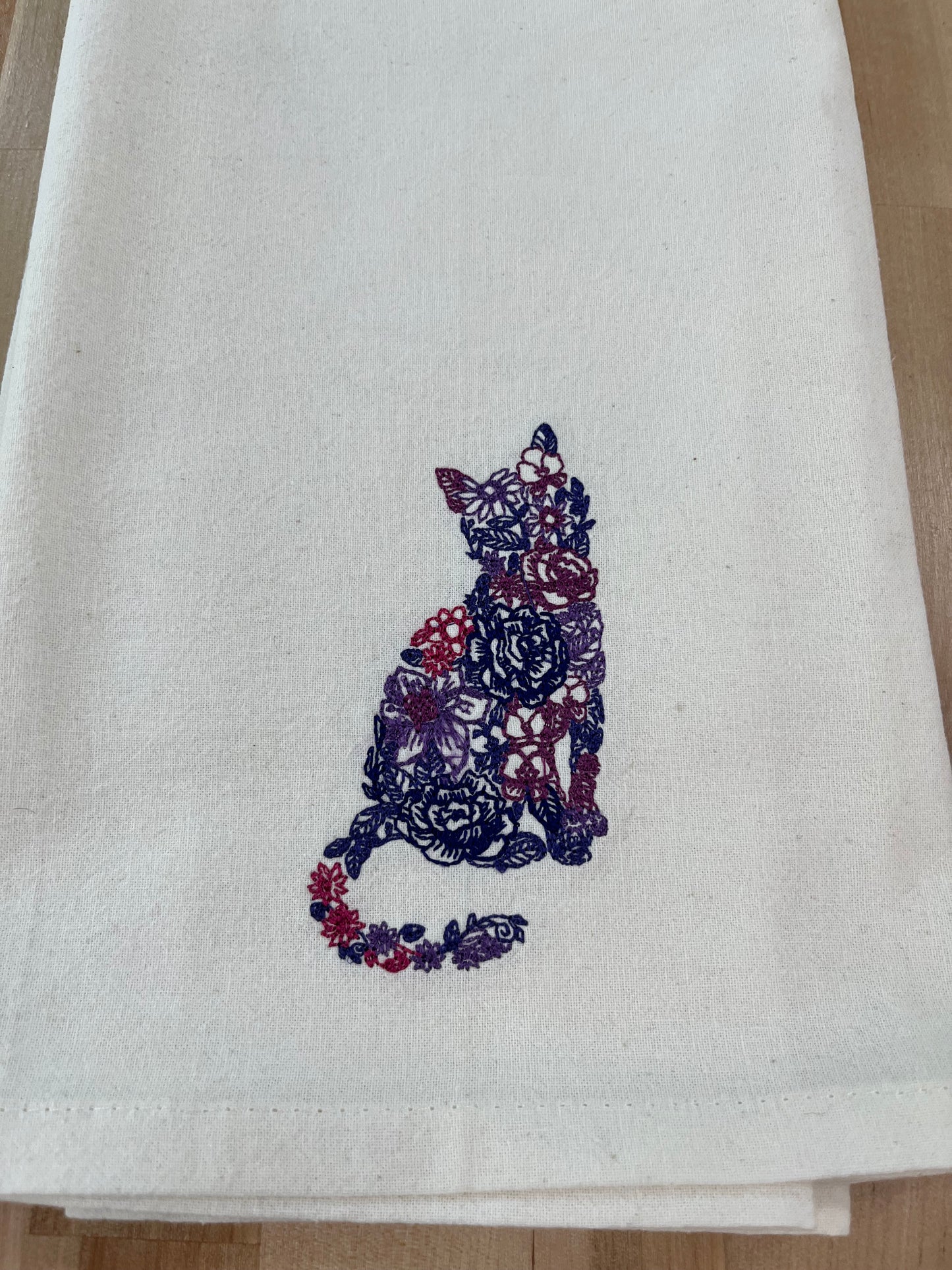 Kitchen Towel - Floral Cat