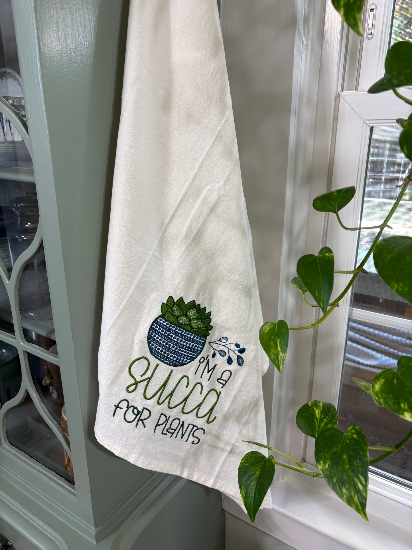 Kitchen towel - I’m a succa for plants