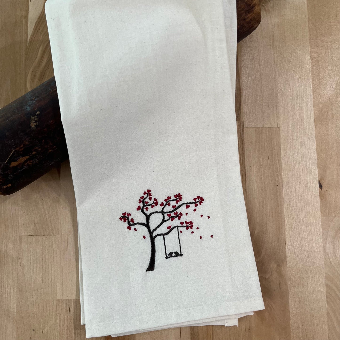 Kitchen Towel - Love Birds on a Swing