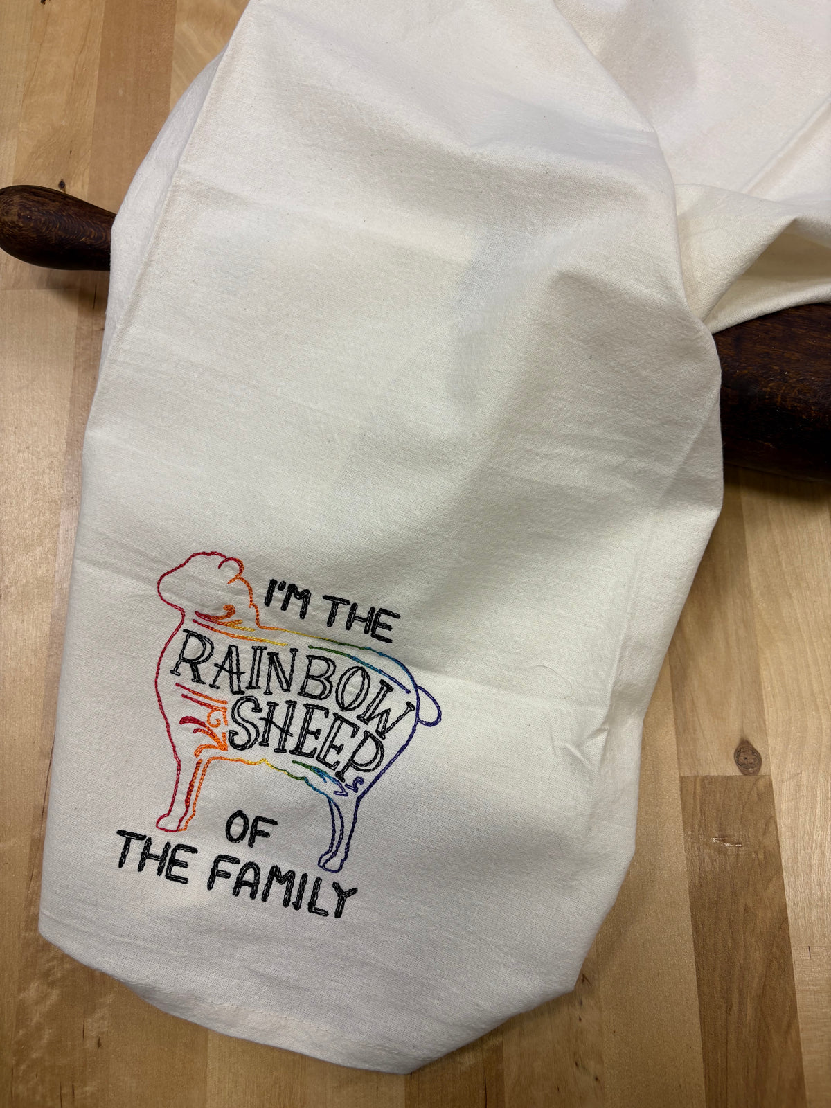 Kitchen Towel - Rainbow Sheep of the Family