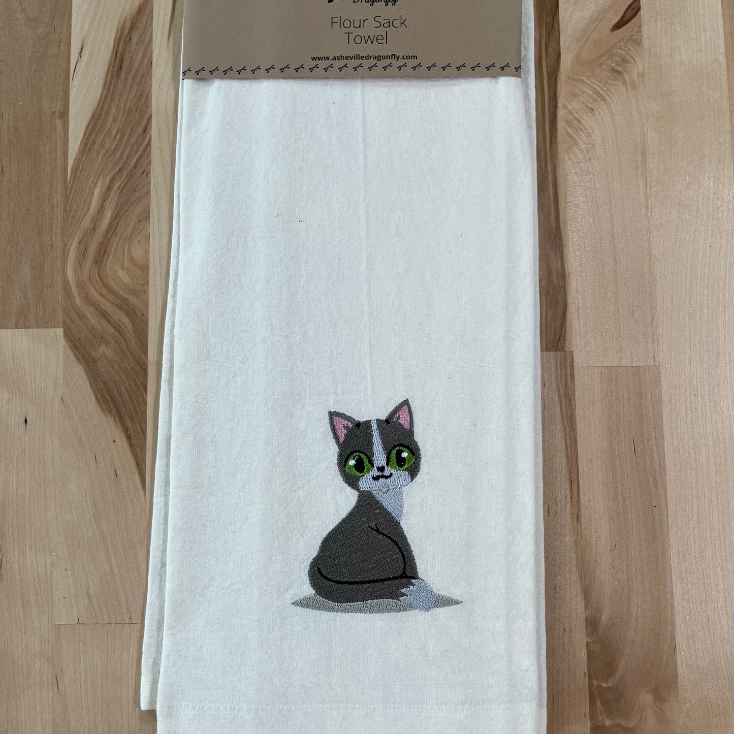 Kitchen Towel - Cute Grey Cat