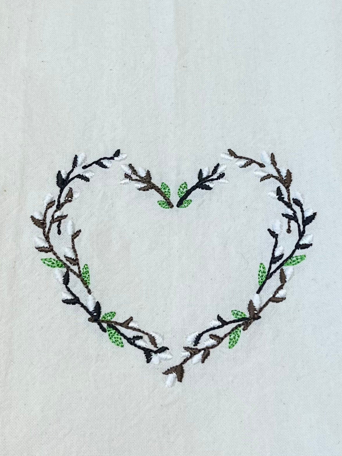 Kitchen Towel - Pussy Willow Heart