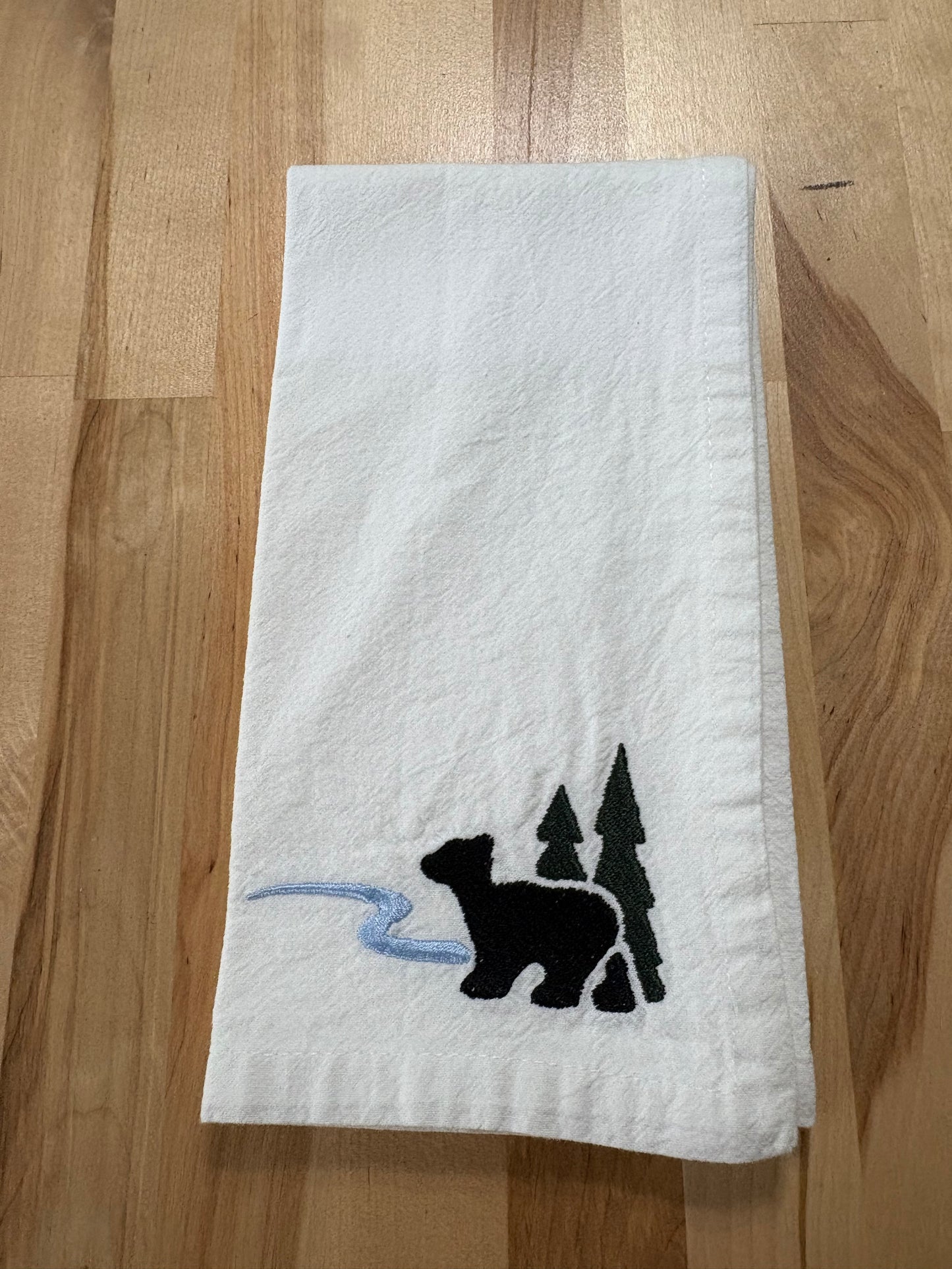 Dinner napkins - black bear in forest