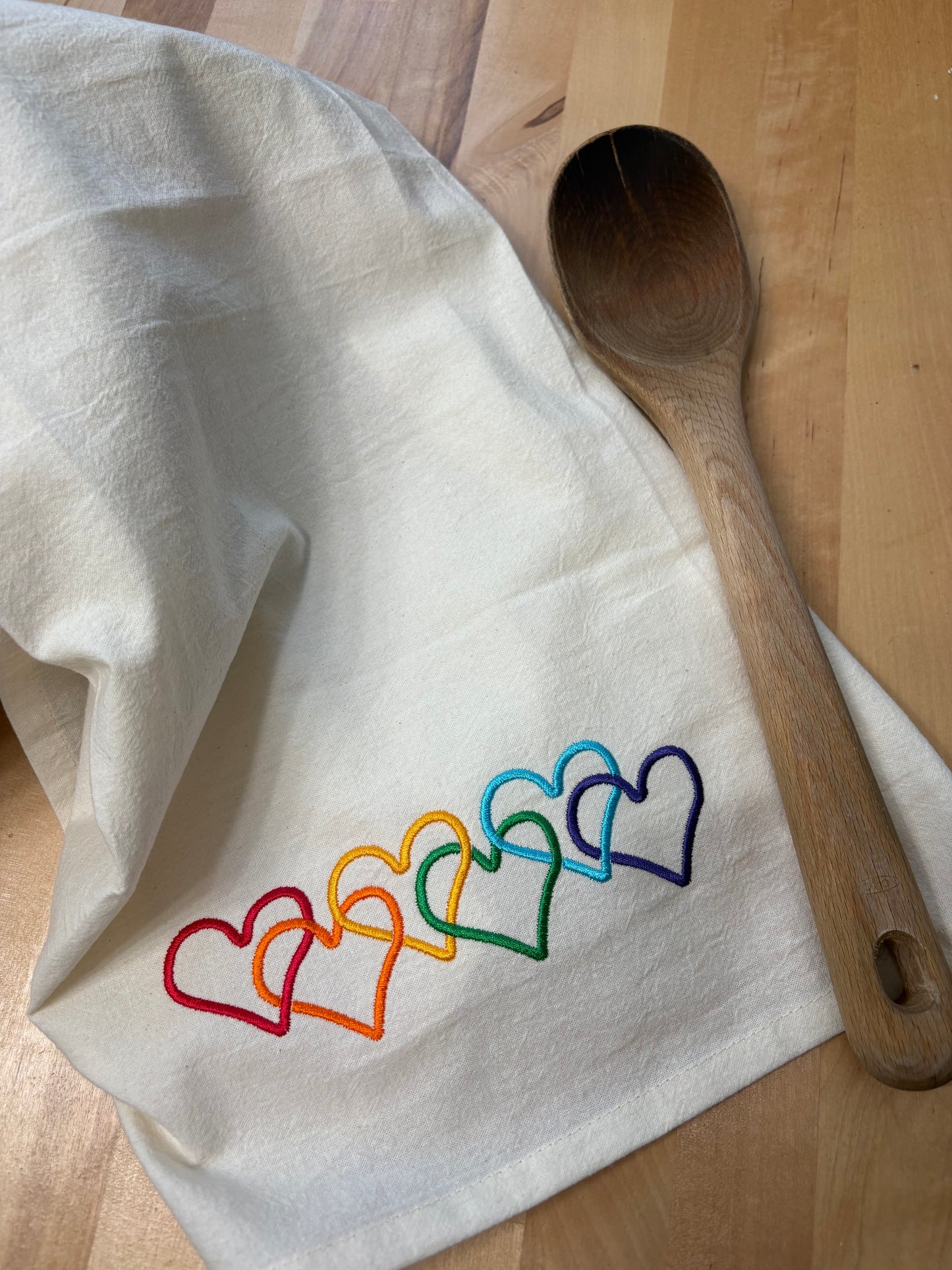 Kitchen towel - Pride hearts