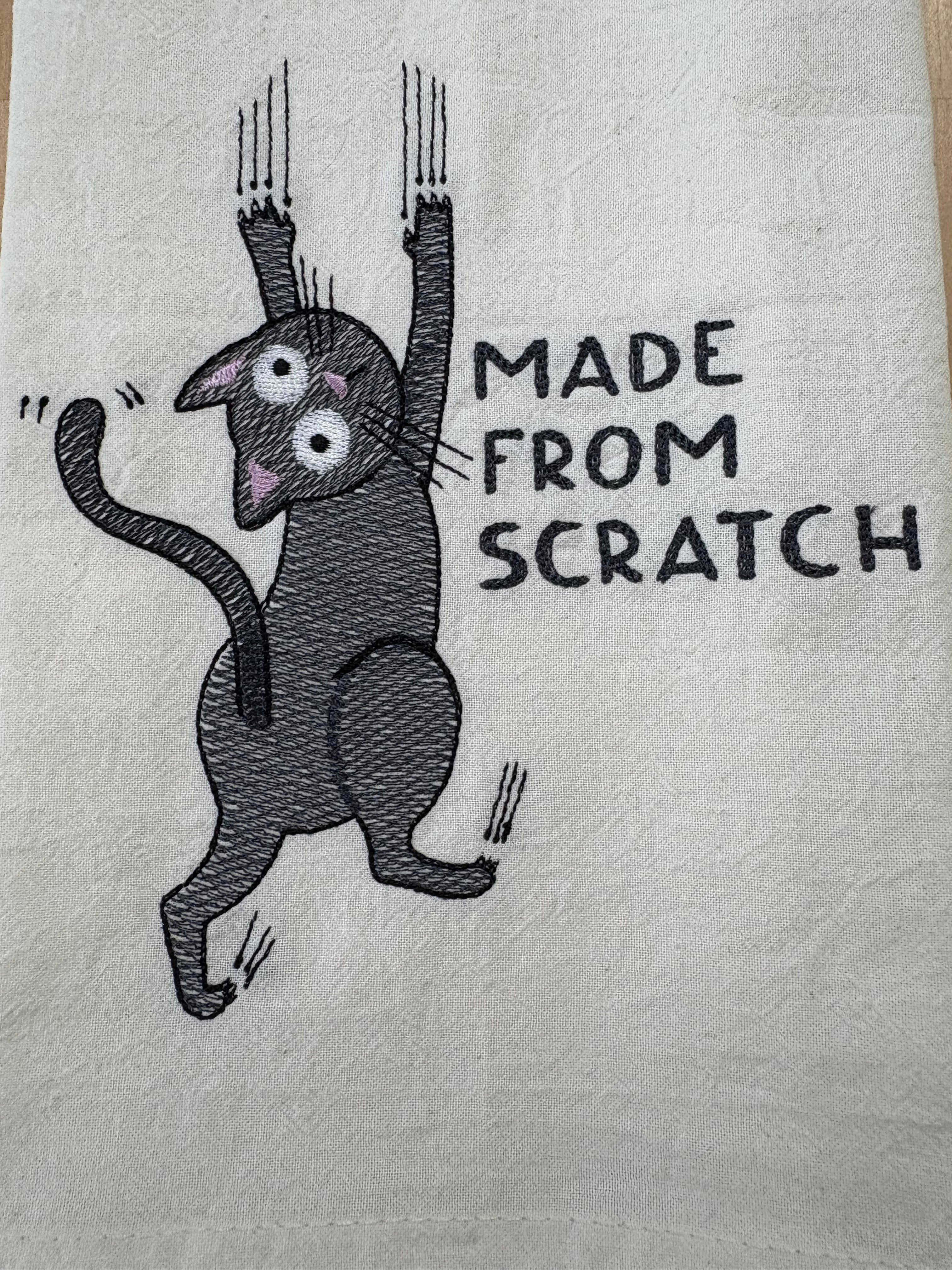 Organic Kitchen Towel - Made from Scratch Kitty – Asheville Dragonfly