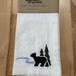 Dinner napkins - black bear in forest