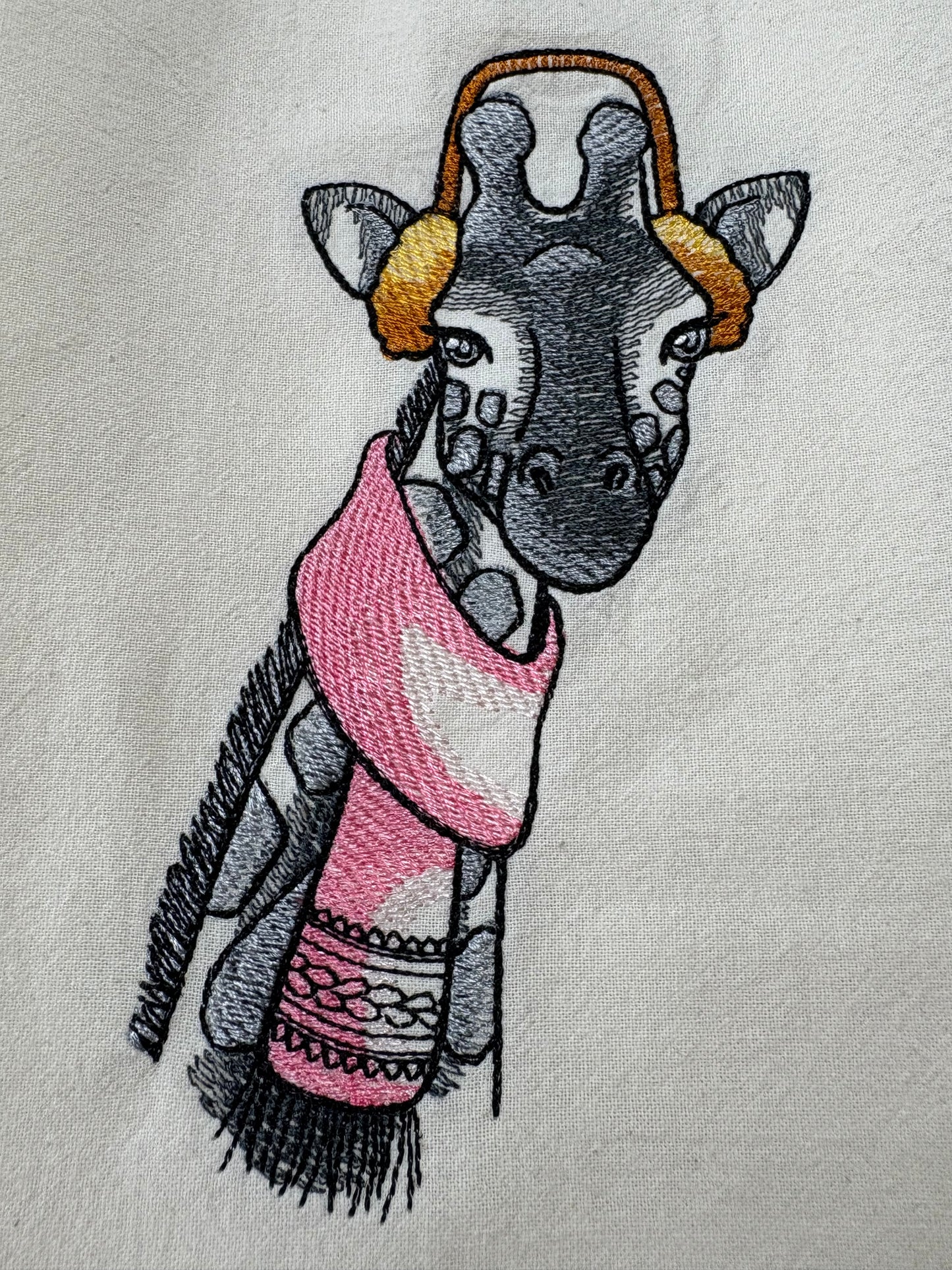 Kitchen towel - Chilly weather giraffe