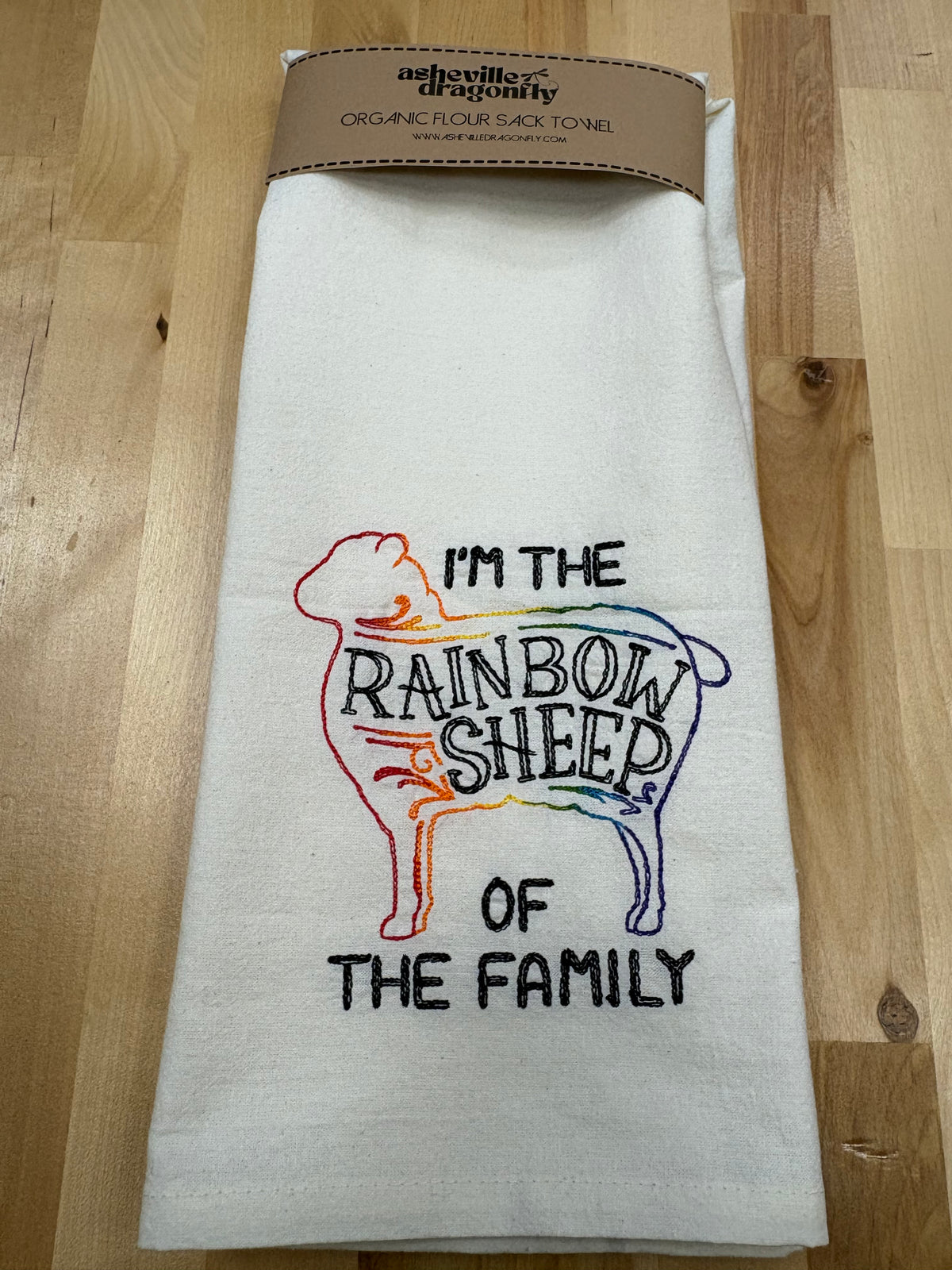 Kitchen Towel - Rainbow Sheep of the Family