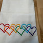 Organic Kitchen towel - Pride hearts