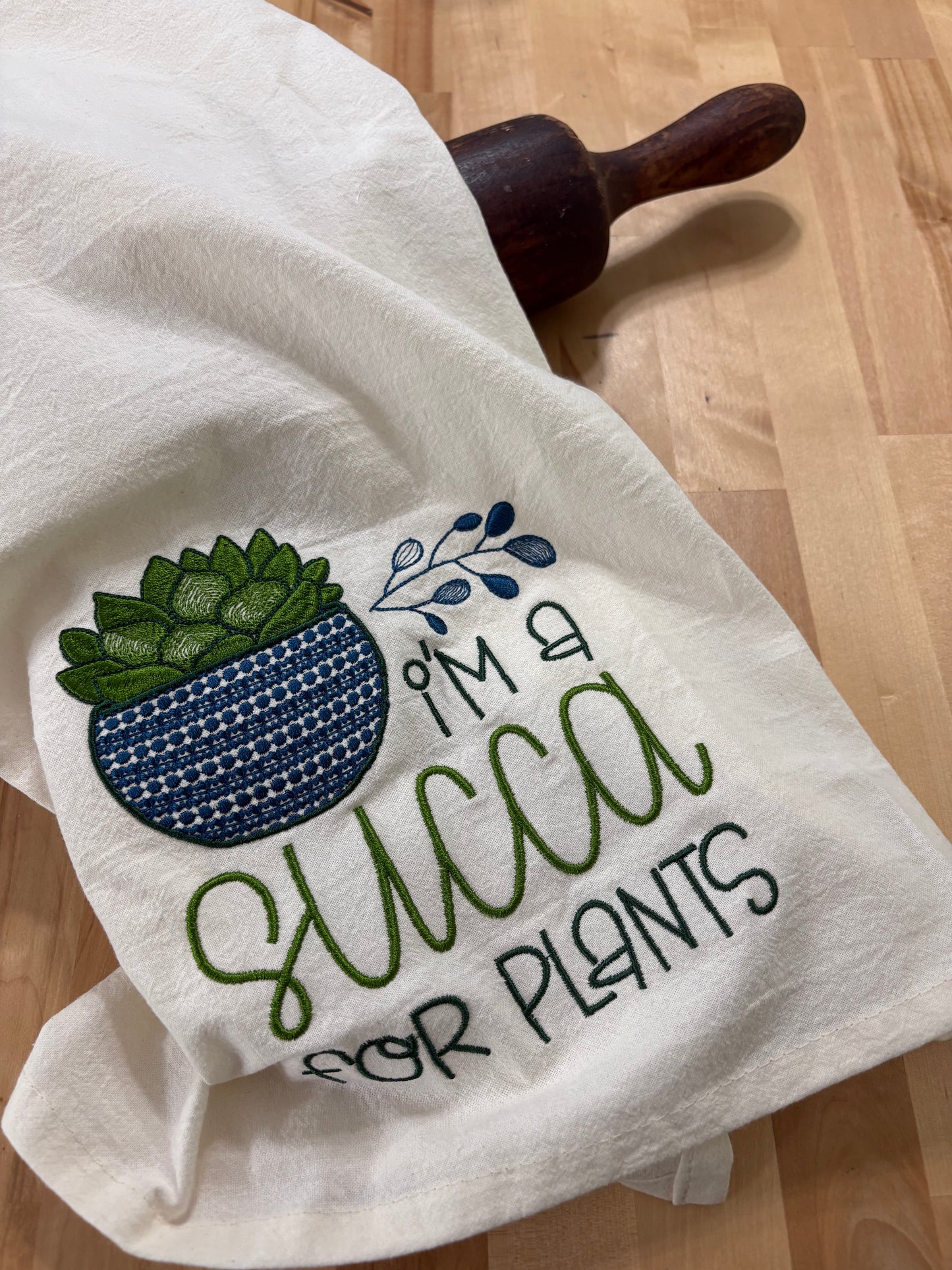 Kitchen towel - I’m a succa for plants