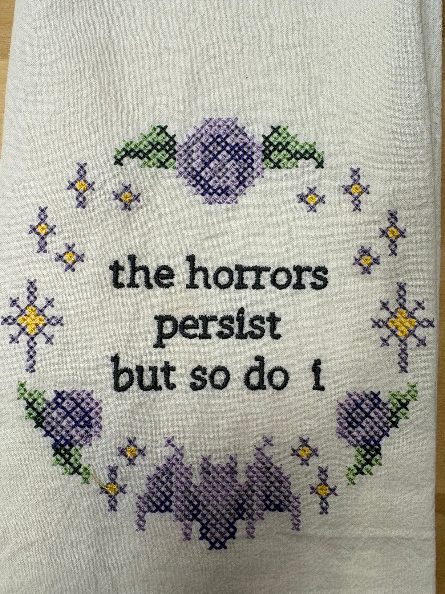 Kitchen towel - the horrors persist but so do I