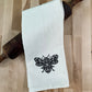 Embroidered fancy bee kitchen towel