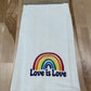 Organic Kitchen Towel - Love is Love
