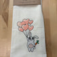 Kitchen Towel - Cute bunny holding balloons
