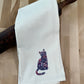 Organic Kitchen Towel - Floral Cat