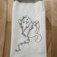 Kitchen towel - cat wrapped in holiday lights