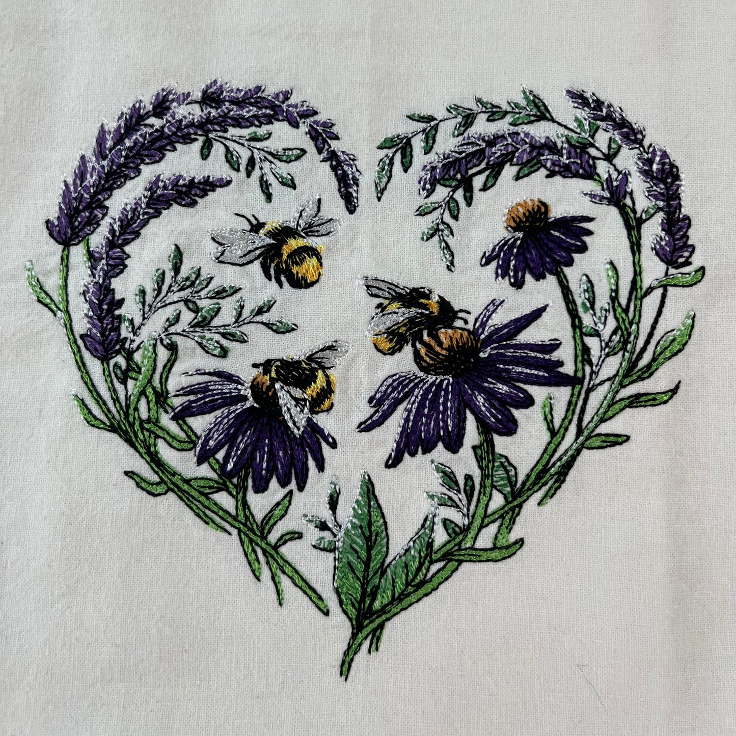 Kitchen Towel - Buzzing Blossoms Heart