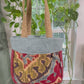 Shoulder bag made from upholstery samples